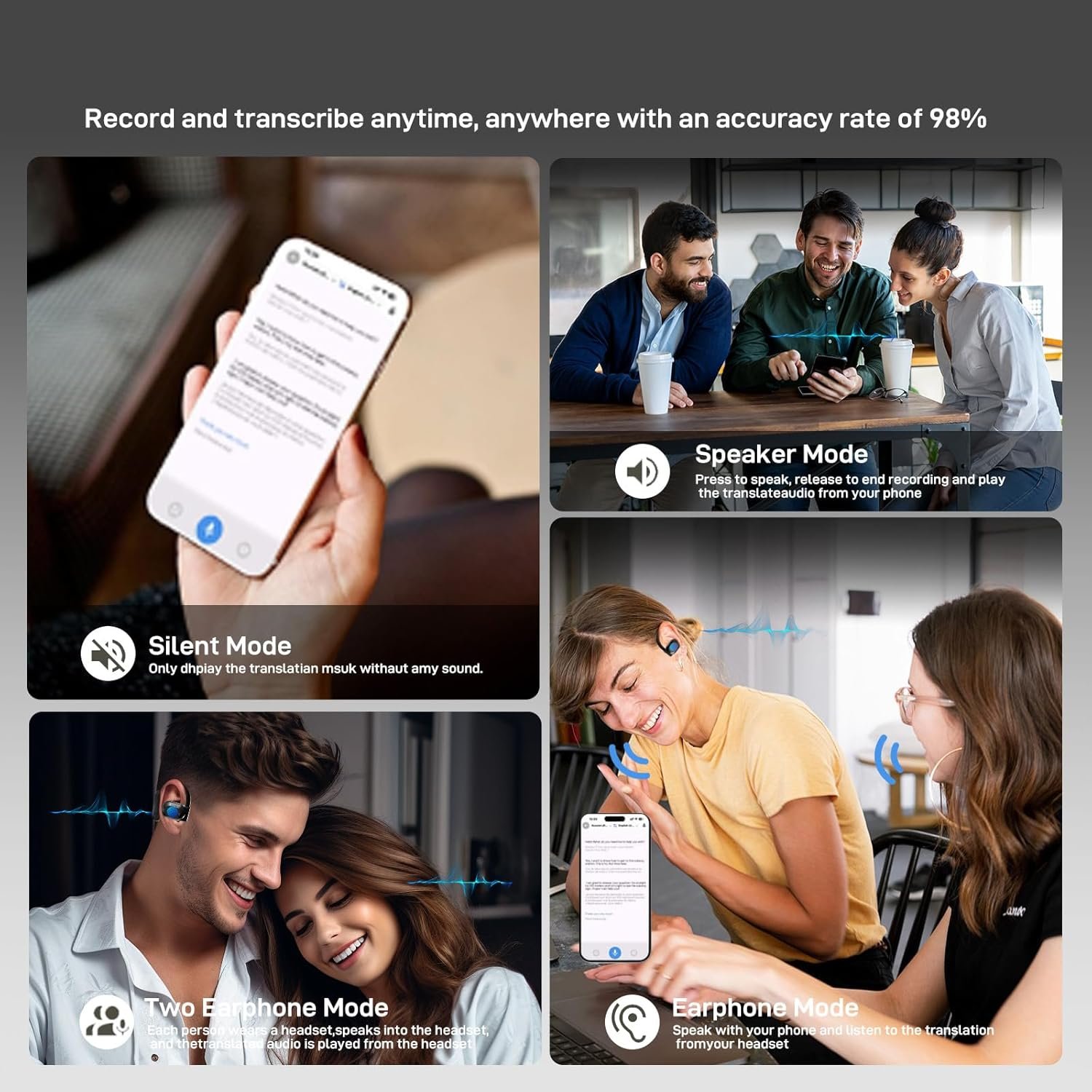 Translation Earbuds Real Time - 144 Language Ai Translator Earbuds, 3 in 1 - Image 4