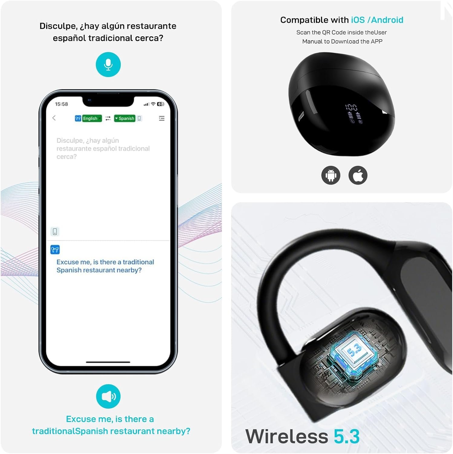 Translation Earbuds Real Time - 144 Language Ai Translator Earbuds, 3 in 1 - Image 6